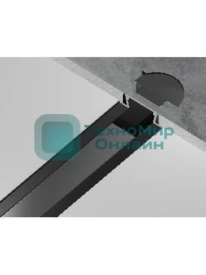 Алюминиевый профиль Ambrella light GP1001BK черный 2000*21.5*6.8