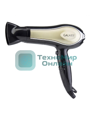 Фен Galaxy GL 4316 черный/золотистый, 2200 Вт