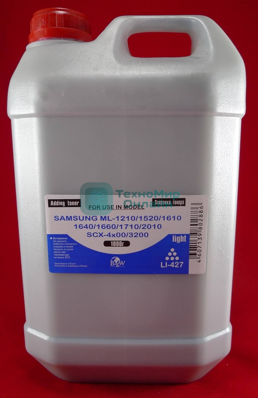 Тонер Samsung ML-1210/1520/1610/40/60/1710/2010/216x/SCX-4x00/3x00 (к, 1кг) B&W Light фас России