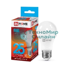 Лампа светодиодная IN HOME LED-A65-VC 25Вт 230В E27 4000К 2250лм 4690612024080