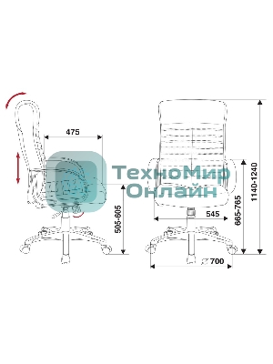 Кресло Бюрократ KB-10LITE/BLACK черный, экокожа