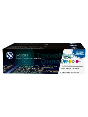 Картридж лазерный комплект HP CF373AM голубой/пурпурный/желтый для CLJ CP1215/1515 3 х 1400 стр.