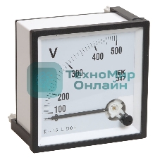 Вольтметр Э47 96х96мм 500В кл. точн. 1.5 IEK IPV20-6-0500-E