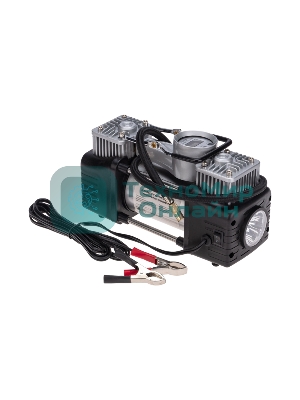 Компрессор поршневой автомобильный Rexant усиленный двухпоршневой с цифровым манометром и функцией автостоп (60л/мин, 10 АТМ)