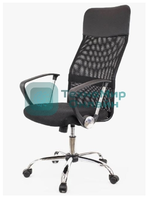 Кресло офисное Everprof Ultra T черный (Акриловая сетка, ткань, хром, ролики, ТопГан)