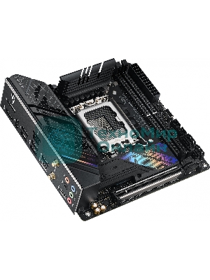 Материнская плата ASUS ROG STRIX B760-I GAMING WIFI, LGA 1700, Intel B760, 2xDDR5, 4xSATA, 2xM.2, 1xPCIe 5.0 x16, 1xHDMI, 1xDP, 1x 2.5Gb LAN, 3xUSB-A 2.0, 3xUSB-A 3.2 Gen 1, 1xUSB-C 3.2 Gen 1, 1xUSB-C 3.2 Gen 2x2, 5x3.5 мм, 7.1, Mini-ITX