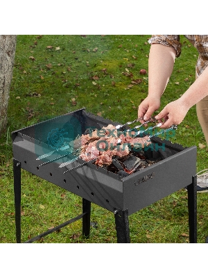 Мангал Palisad Camping сварной, 605х375х138/640 мм, сталь 2 мм