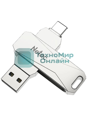 Флешка USB Netac U782C dual USB 3.0+TypeC 64Gb, retail version