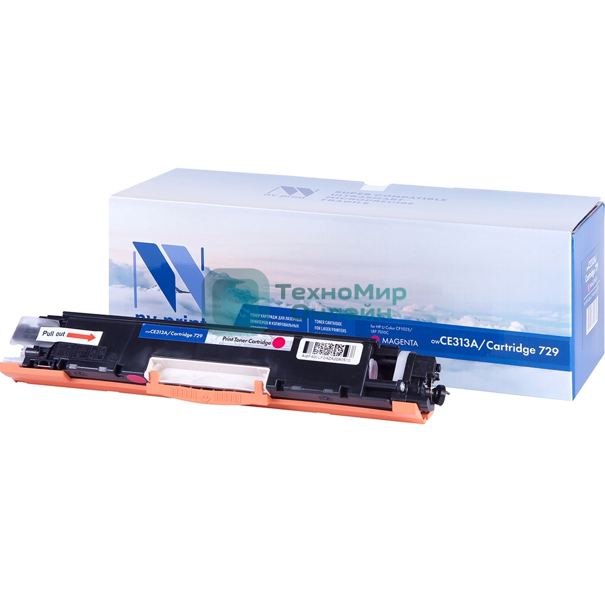 Картридж лазерный NVPrint совместимый HP CE313A/Canon729 Magenta для LJ Color CP1025 (1000k)