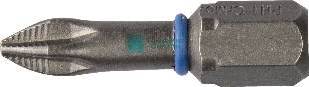 Бита ЗУБР ЭКСПЕРТ 26011-1-25-2  торсион кованая обточ.CrMo C 1/4'' PH1 25мм 2шт
