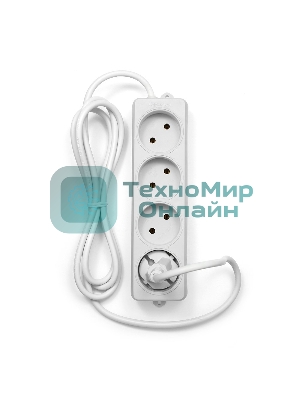 Удлинитель Гарнизон EL-NL4-W-2, 4 розетки допустимый ток 10А, длина 2 м.