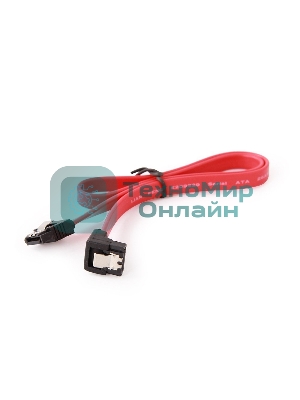 Кабель интерфейсный SATA Cablexpert CC-SATAM-DATA90, 50 см, угловой разъем, 7pin/7pin, защелка, пакет