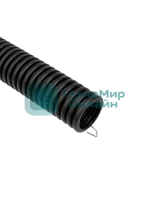 Труба гофрированная из ПНД Rexant с зондом, черная, Ø16 мм, бухта 100 м/уп.