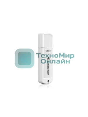 Флешка USB Transcend JetFlash 370 (TS64GJF370), 64Gb, USB 2.0, R/W 25/10, белый