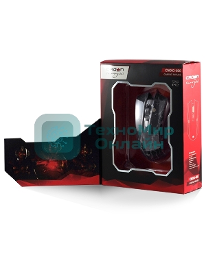 Мышь проводная Crown Gaming CMXG-600 черный, 2200 dpi, USB, кнопки - 6