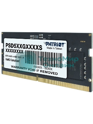 Оперативная память Patriot, DDR5, 16GB (1x16 GB), 4800 MHz, CL40, SO-DIMM