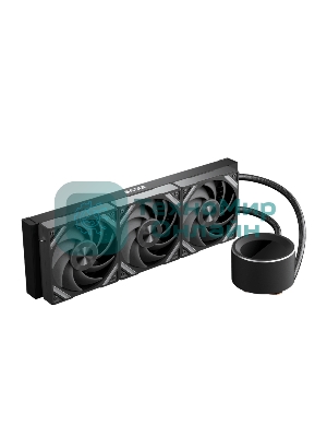 Водяное охлаждение для процессора SAMA Q60 Black (360мм, LED temp., черный, ARGb/Fans: 3x120мм, 86CFM, 30dBA, 2600RPM/Pump height 64мм, 30dBA, 2800RPM, Rad thickness 27мм/S: 1851, 1700, 1200, 20XX, 115X, AM5, AM4)