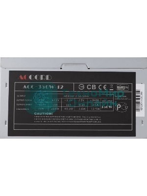 Блок питания Accord ACC-350W-12, 350Вт, 120мм, серый