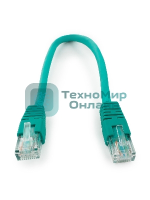 Патч-корд UTP Cablexpertcat.6, 0.25м, литой, многожильный, зеленый