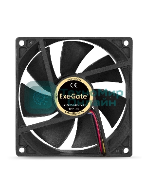 Вентилятор для корпуса ExeGate EX09225B4P-PWM черный, 92 мм, 2200 об/мин, 28 дБ, 4 pin