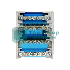 Шина на DIN-рейку в корпусе (кросс-модуль) Rexant 4х7