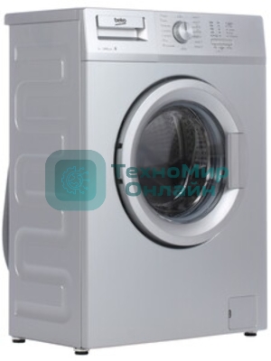 Стиральная машина Beko WRS 55P1 BSS серебристый, загрузка фронтальная 5 кг, 1000 об/мин., класс: А