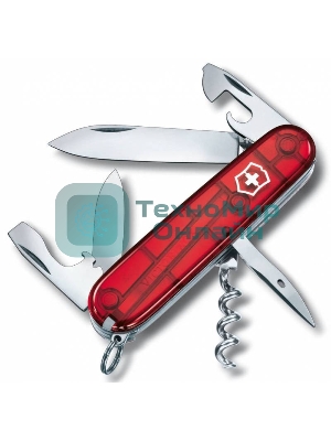 Нож перочинный Victorinox Spartan (1.3603.T) 91мм 12функций красный полупрозначный карт.коробка