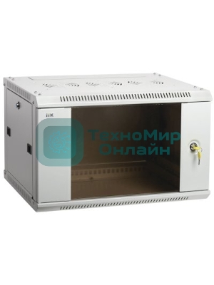 Шкаф ITK LINEA W 12U 600x600 мм дверь стекло, RAL7035