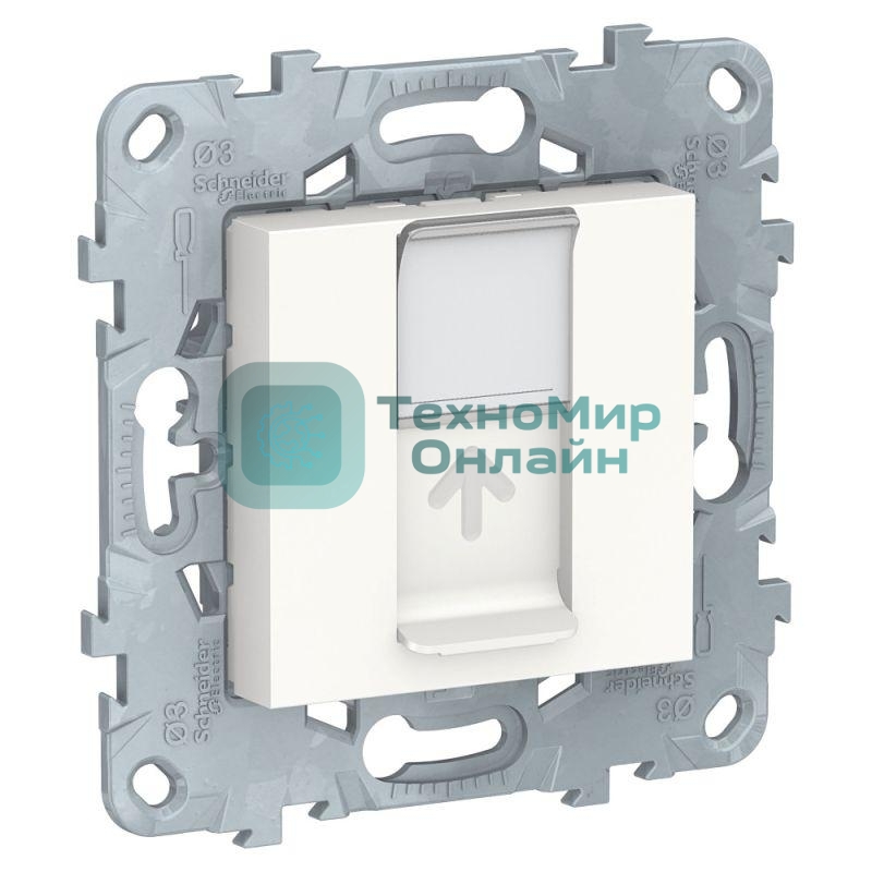 Механизм розетки компьютерная UNICA NEW RJ45 одиноч. кат.5е UTP бел. SchE NU541118