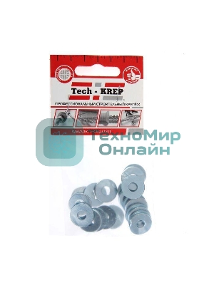Шайба кузовная M6 цинк. DIN 9021 (уп.20шт) пакет Tech-Krep 103037