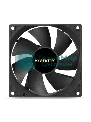 Вентилятор для корпуса ExeGate EX09225B4P-PWM черный, 92 мм, 2200 об/мин, 28 дБ, 4 pin
