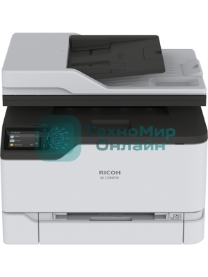 МФУ лазерное Ricoh M C240Fw (408430), A4, цветной, печ. до 24 стр/мин., скан. до 21 стр/мин., 600 x 600 dpi, Wi-Fi, USB, Ethernet