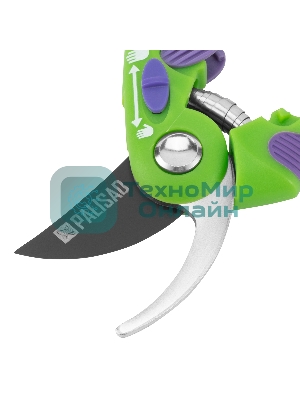 Секатор прямого реза Palisad 215 мм, регулировка захвата, двухкомпонентные рукоятки