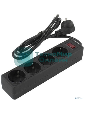 Сетевой фильтр 5bites GARDA SP4B-530 4S / 3x0.75мм2 / 3м / черный