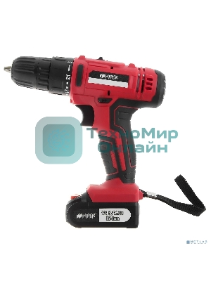 Дрель аккумуляторная Hiper 12В, 30Нм, 2Ач, 2 скорости, 2 акк, Li-ion, БЗП 10мм, кейс