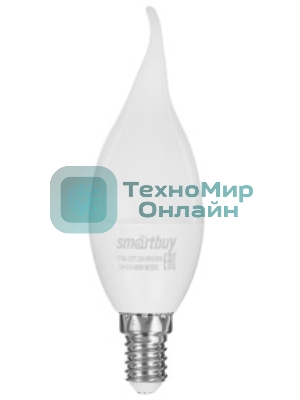 Светодиодная (LED) свеча Smartbuy SBL-C37Tip-05-30K-E14 на ветру матовая 05W/3000/E14