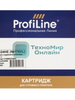 Картридж струйный ProfiLine PL-CB324HE №178XL для принтеров HP Photosmart C5380/C5383/C6380/C6383/D5460/D5463/Premium Fax/Pro B8553 Magenta водн