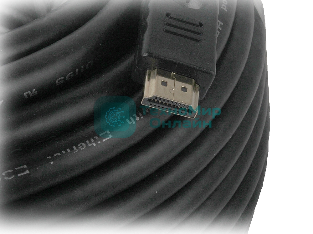 Кабель Cablexpert HDMI CC-HDMI4-30M, 19M/19M, v1.4, медь, позол.разъемы, экран, усилитель сигнала, 30м, черный, пакет