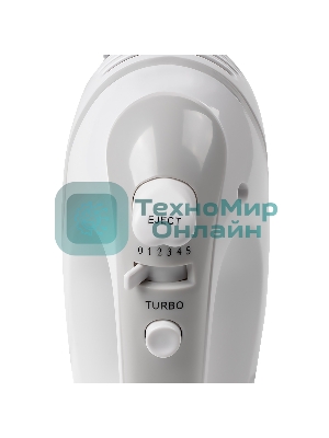 Миксер электрический Galaxy GL 2209, белый, ручной, 300 Вт, 5 скоростей + режим 