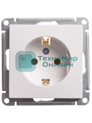 Механизм розетки W59 16А без защ. шторок с заземл. белый SchE RS16-154-1-86