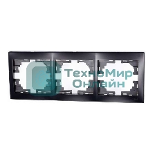 Рамка 3-м Мира горизонтальная черный бархат LEZARD 701-4200-148