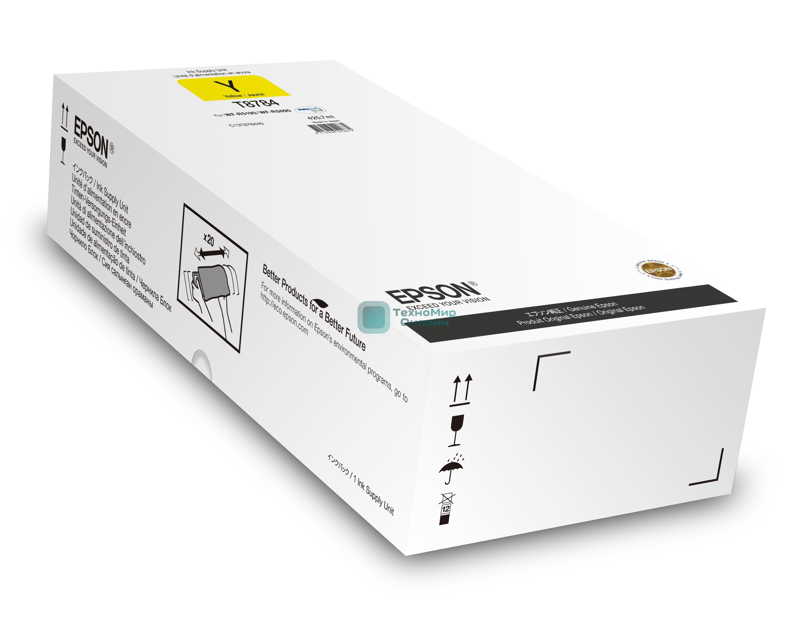 Картридж струйный Epson C13T878440 желтый (50000 стр. 425.7 мл) для WorkForce WF-R5190DTW WF-R5190, WF-R5690DTWF WF-R5690