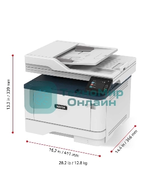 МФУ лазерное Xerox B315 (B315V_DNI), A4, ч/б, печ. до 40 стр/мин., скан. до 46 стр/мин. (ч/б) 20 стр/мин. (цвет), 600x600dpi, USB, RJ-45, Wi-Fi