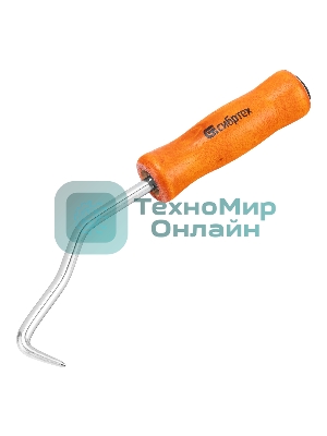 Крюк для вязки арматуры Сибртех 210 мм, деревянная рукоятка