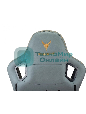 Кресло игровое Knight Craft Dragon серый эко.кожа крестов. металл