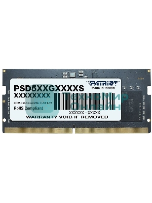 Оперативная память Patriot, DDR5, 32GB (1x32 GB), 4800 MHz, CL40 SO-DIMM