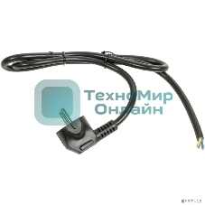 Кабель питания Filum FL-PC-SH90-C2-1.8-BK ПВС-ВП 3x1.5 CEE 7/7(Schuko) угловая - свободный конец, 220/250В, 16А, чёрный, 1,8м