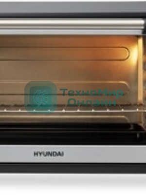Мини-печь Hyundai MIO-HY075 38л. 2000Вт серебристый/черныйy
