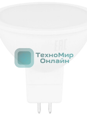 Лампа светодиодная Gauss Elementary MR16 9Вт цок.: GU5.3 спот 220B 4100K св. свеч. белый нейт. MR16 (упак.: 10 шт)