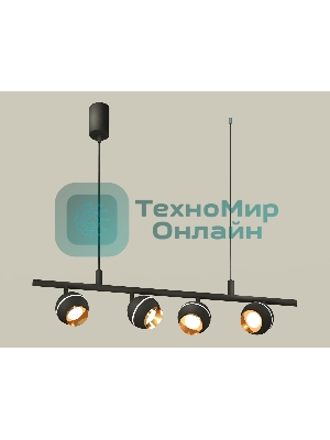 Светильник Ambrella light XB9002500/4 SBK/PYG черный песок/золото желтое полированное MR16 GU5.3 (С9002, С1102, N7034)